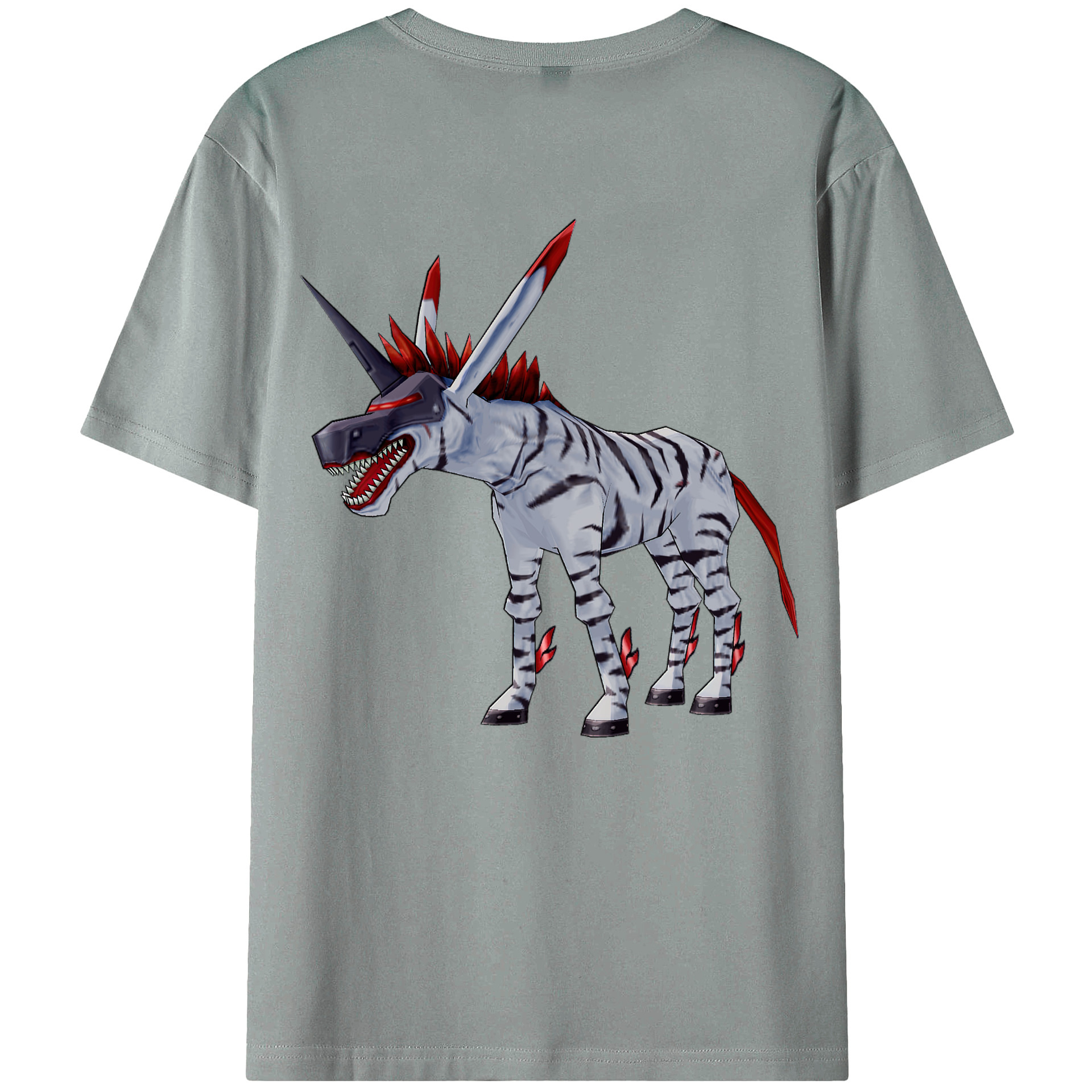 （画像用） Digimon デジタルモンスター/デジモン 綿100％ メンズ半袖Tシャツ（バックプリント） 通気性
